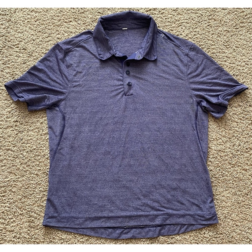 Lululemon Shirt Mens‎ Medium Short Sleeve Evolution Golf Polo Active Performance